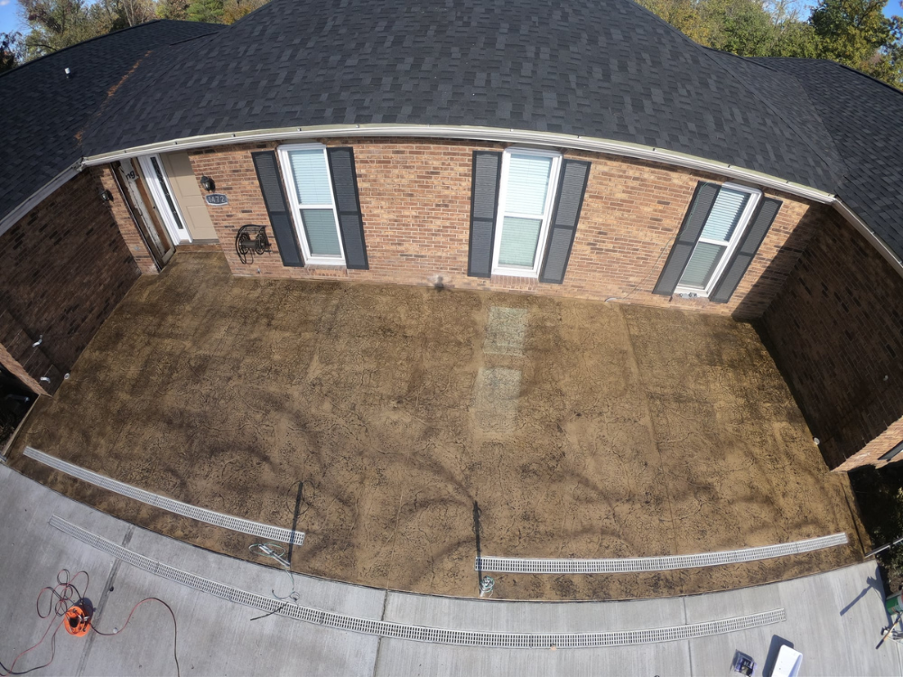 Huff Concrete offers a full line of stamped and color concrete options for patios, walkways, and driveways